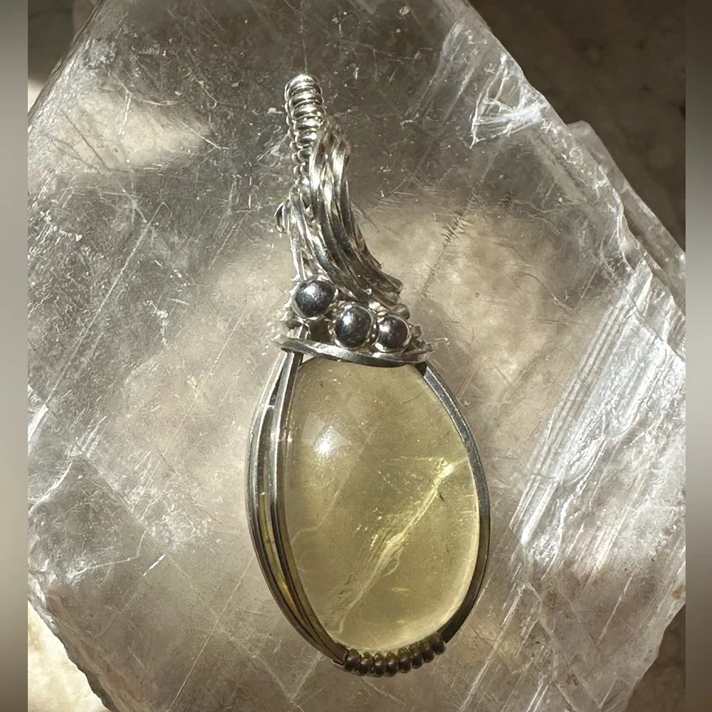 Sterling Silver Citrine Necklace Pendant